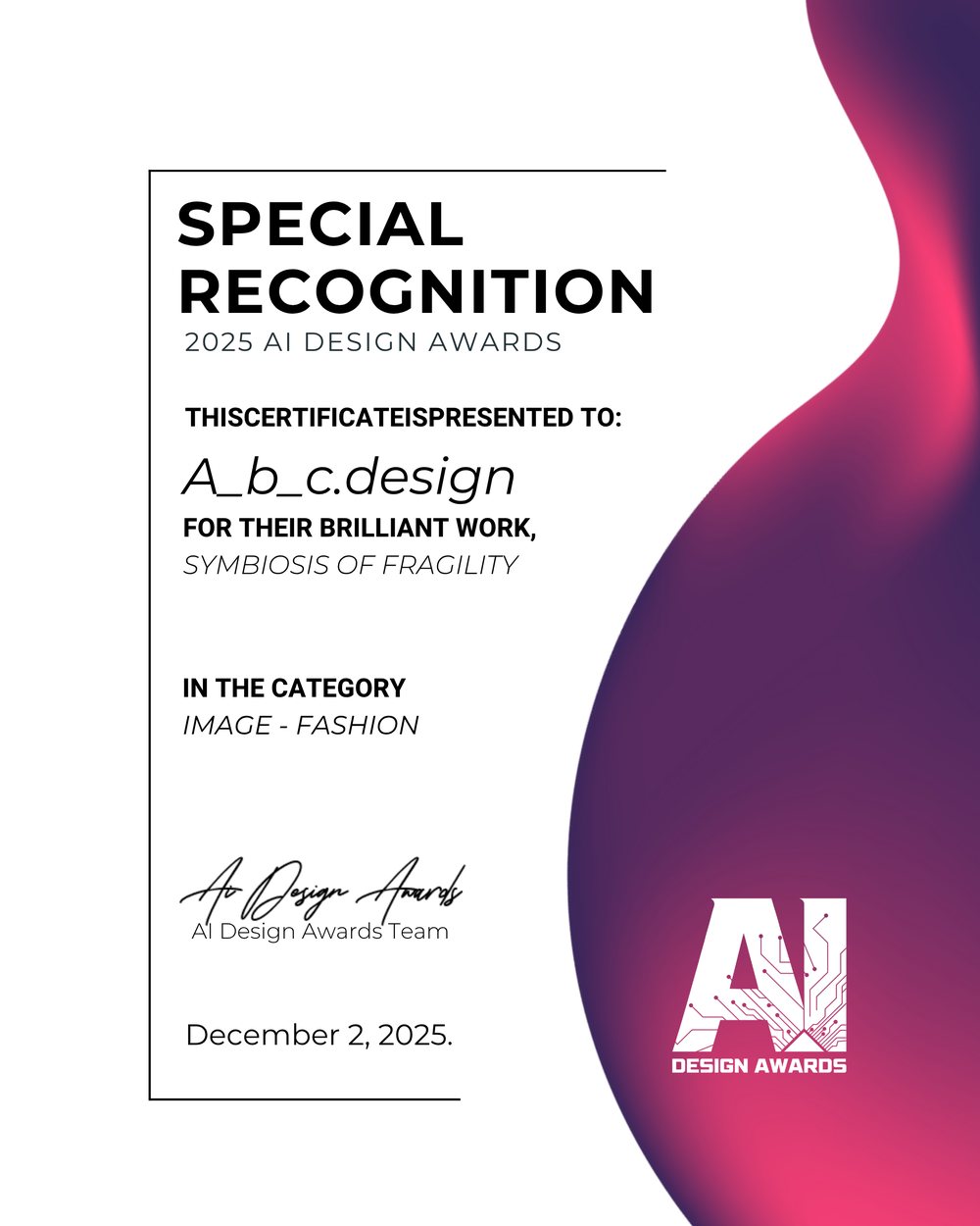 AI Design Award Werk 6